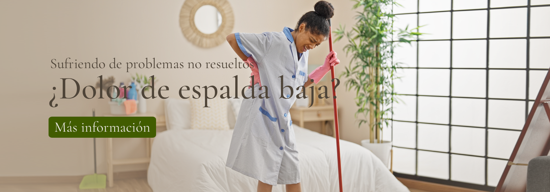 House Cleaner suffering from Back Pain